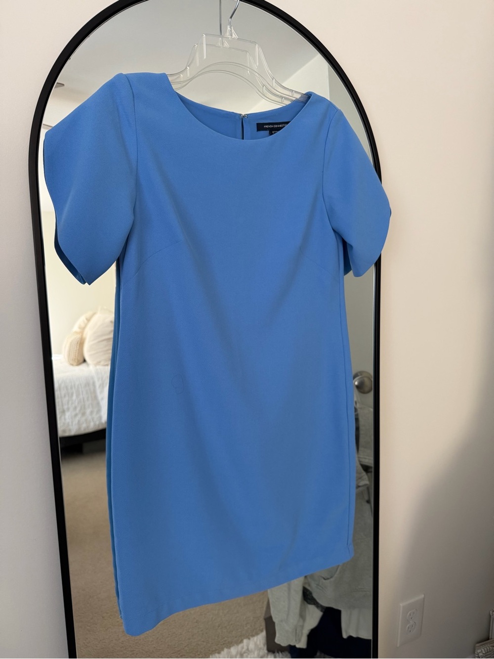 French Connection Cornflower Blue Short Sleeve Shift Dress